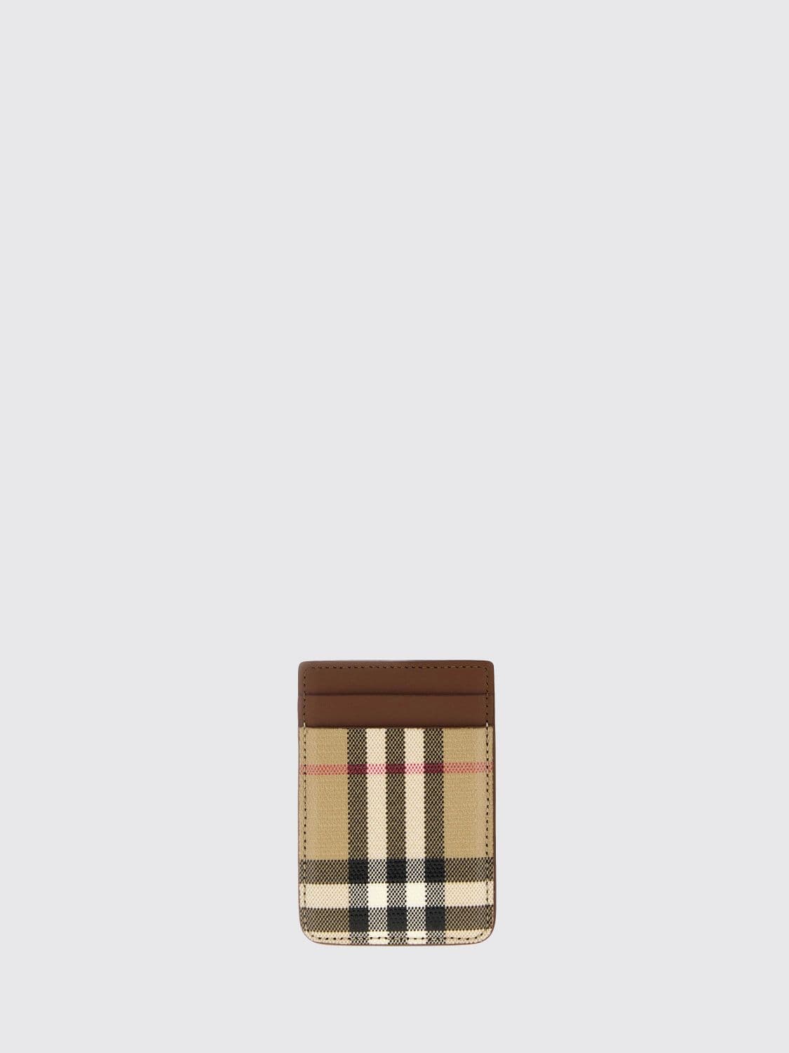 Burberry Vintage Check Cotton and Calfskin Card Holder · OS