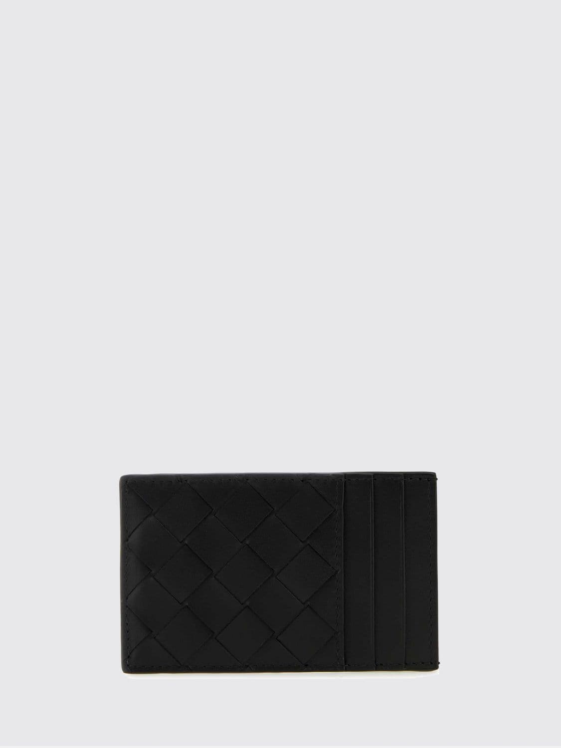Bottega Veneta Intrecciato Woven Calfskin Leather Flat Card Holder · OS
