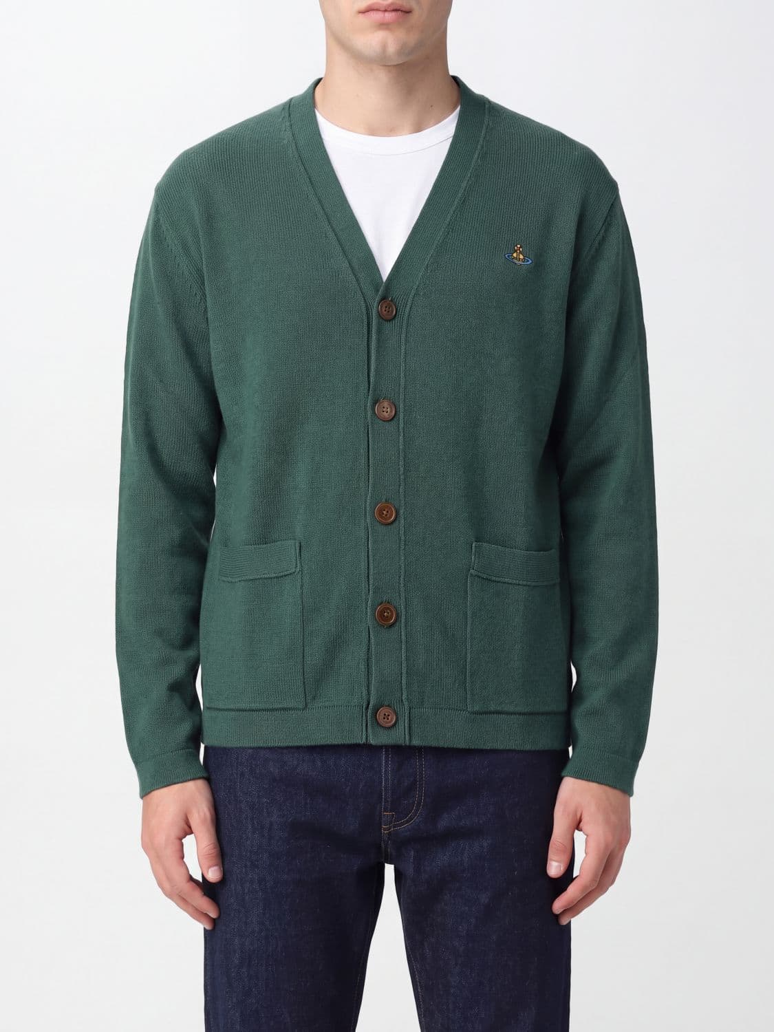 Vivienne Westwood Orb Logo Cotton and Cashmere Cardigan · L