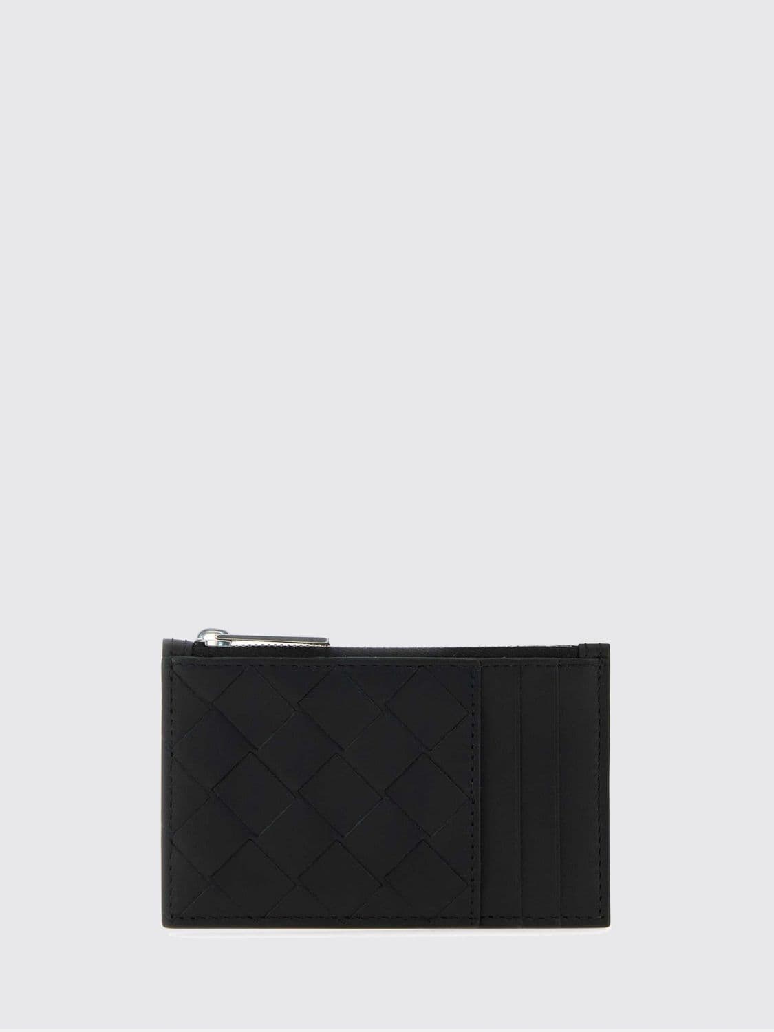 Bottega Veneta Intrecciato Leather Card Holder with Zipped Coin Purse · OS
