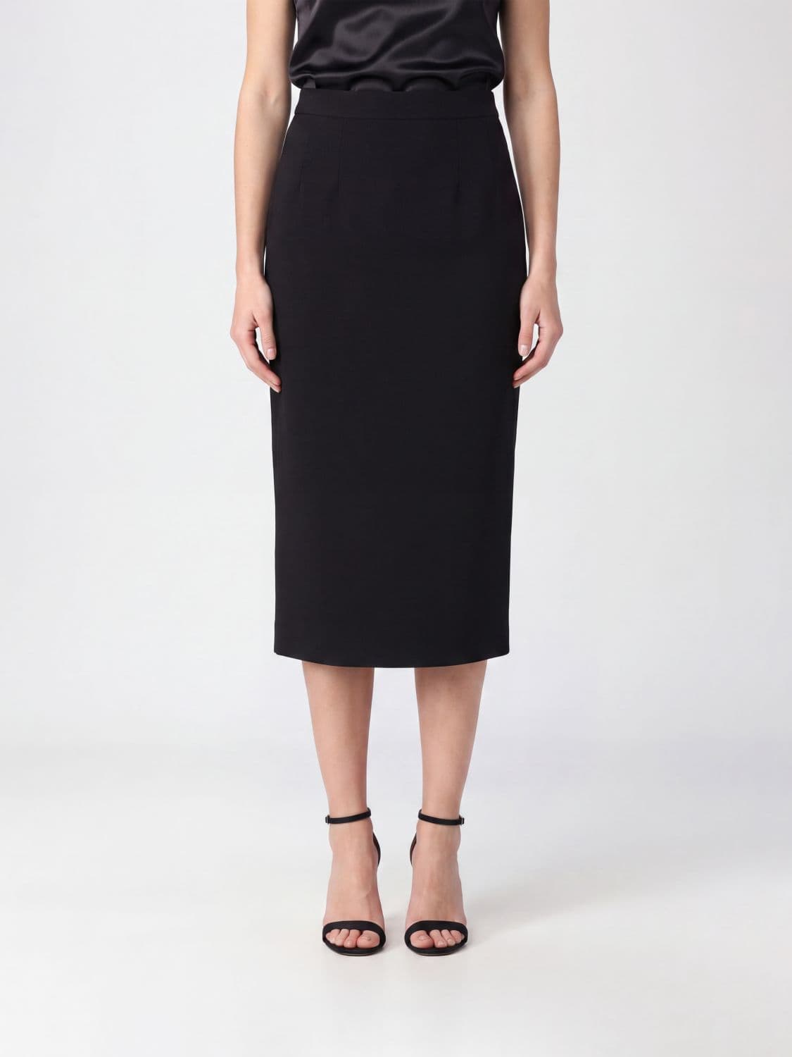 Dolce & Gabbana High-Waisted Crêpe Midi Pencil Skirt