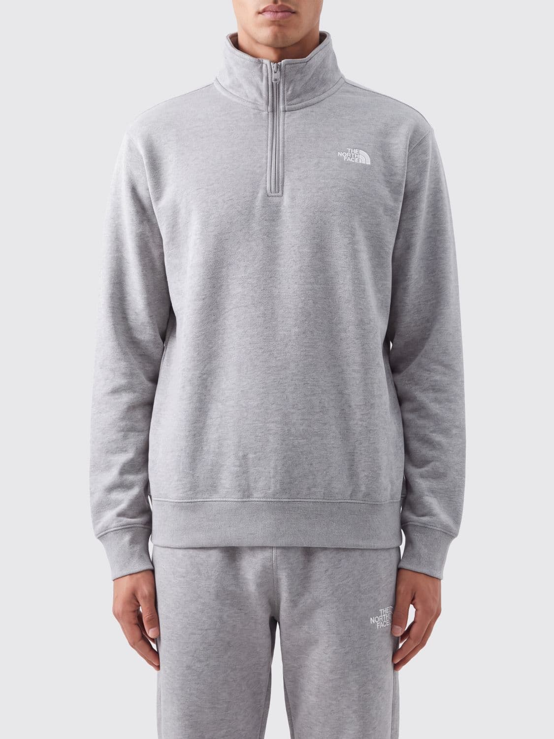 The North Face Turtleneck Half-Zip Cotton-Blend Sweatshirt with Contrast Logo