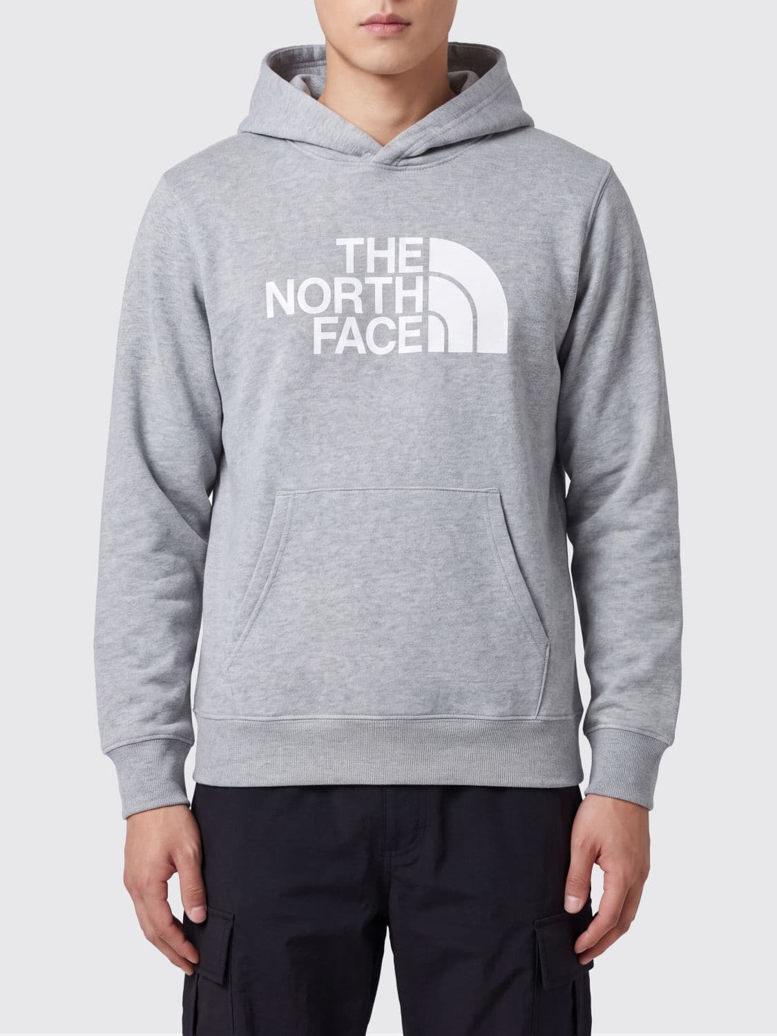 The North Face Cotton-Blend Jumper with Kangaroo Pocket and Logo Print