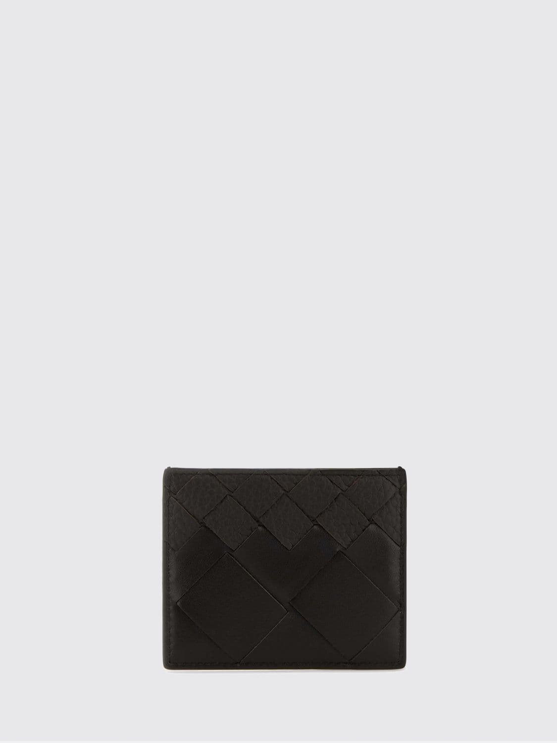 Bottega Veneta Flat Woven Calfskin Card Holder with Four Slots