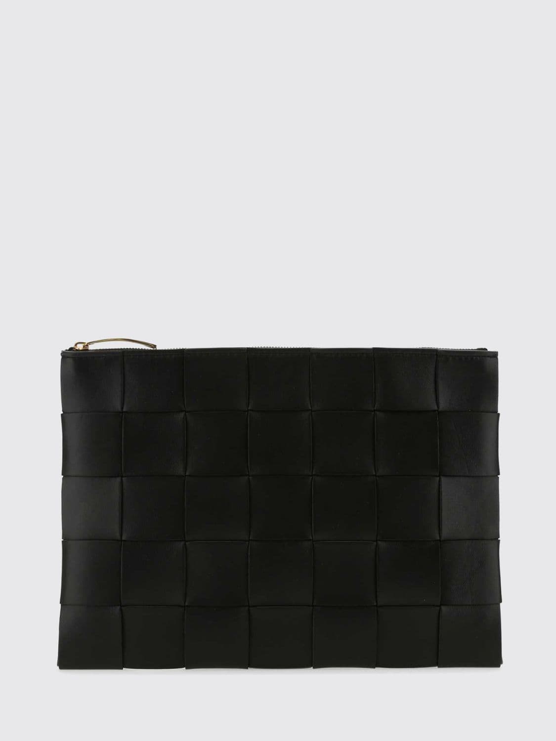 Bottega Veneta Rectangular Clutch in Intrecciato Lambskin with Zip Closure