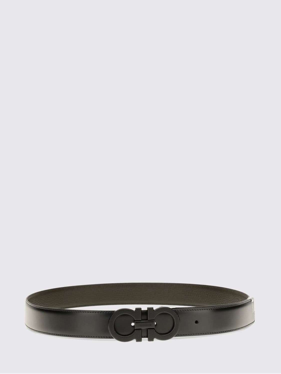 Ferragamo Gancini Reversible Leather Belt with Logo Buckle