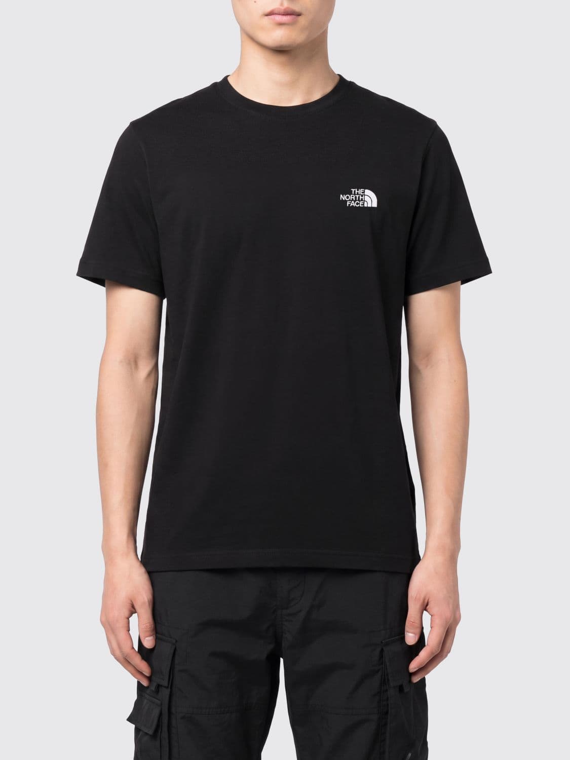 The North Face Crewneck Pure Cotton T-Shirt with Contrast Logo Print