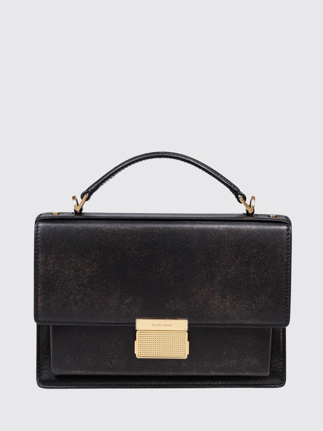 Golden Goose Venezia Aged Leather Mini Handbag with Shoulder Strap