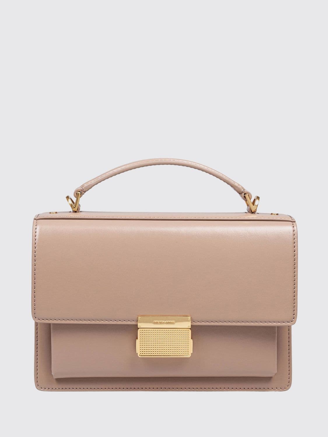 Golden Goose Venezia Mini Leather Handbag with Laminated Logo