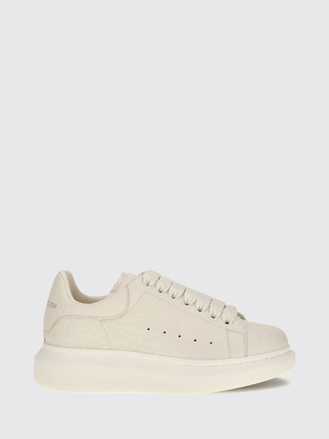 Mcqueen Oversize Embossed Leather Sneakers with Signature Chunky Sole