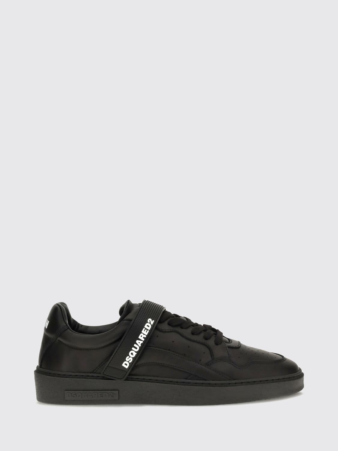 Dsquared2 Low-Top Calf Leather Trainers with Printed Logo