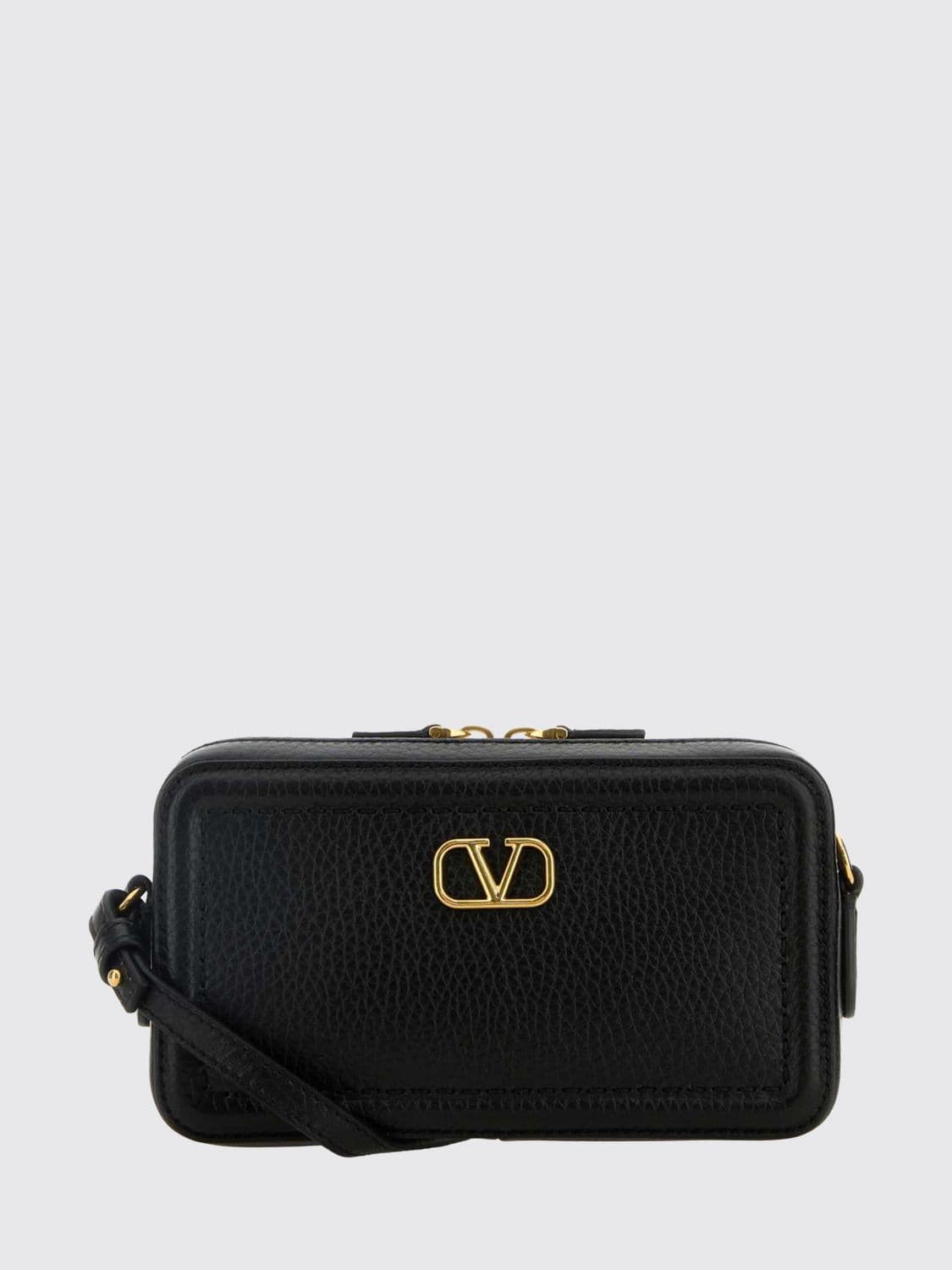 Valentino Garavani VLogo Mini Hammered Leather Camera Bag