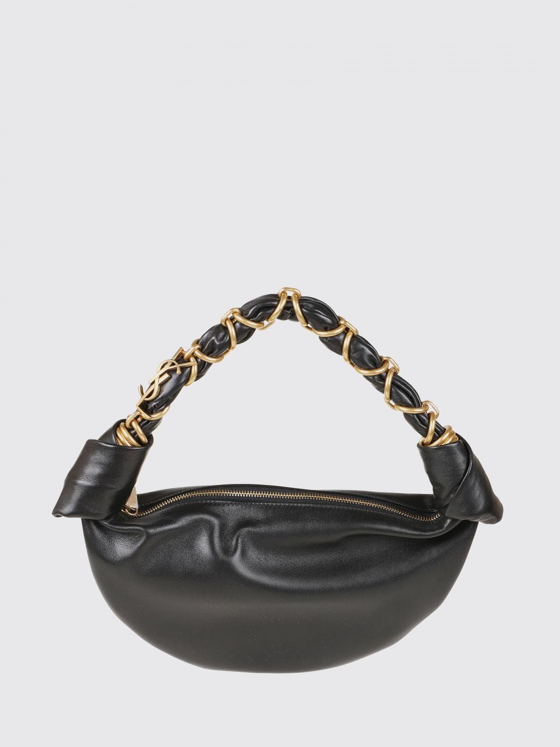 Saint Laurent Amalia Smooth Lambskin Hobo Bag with YSL Monogram · OS