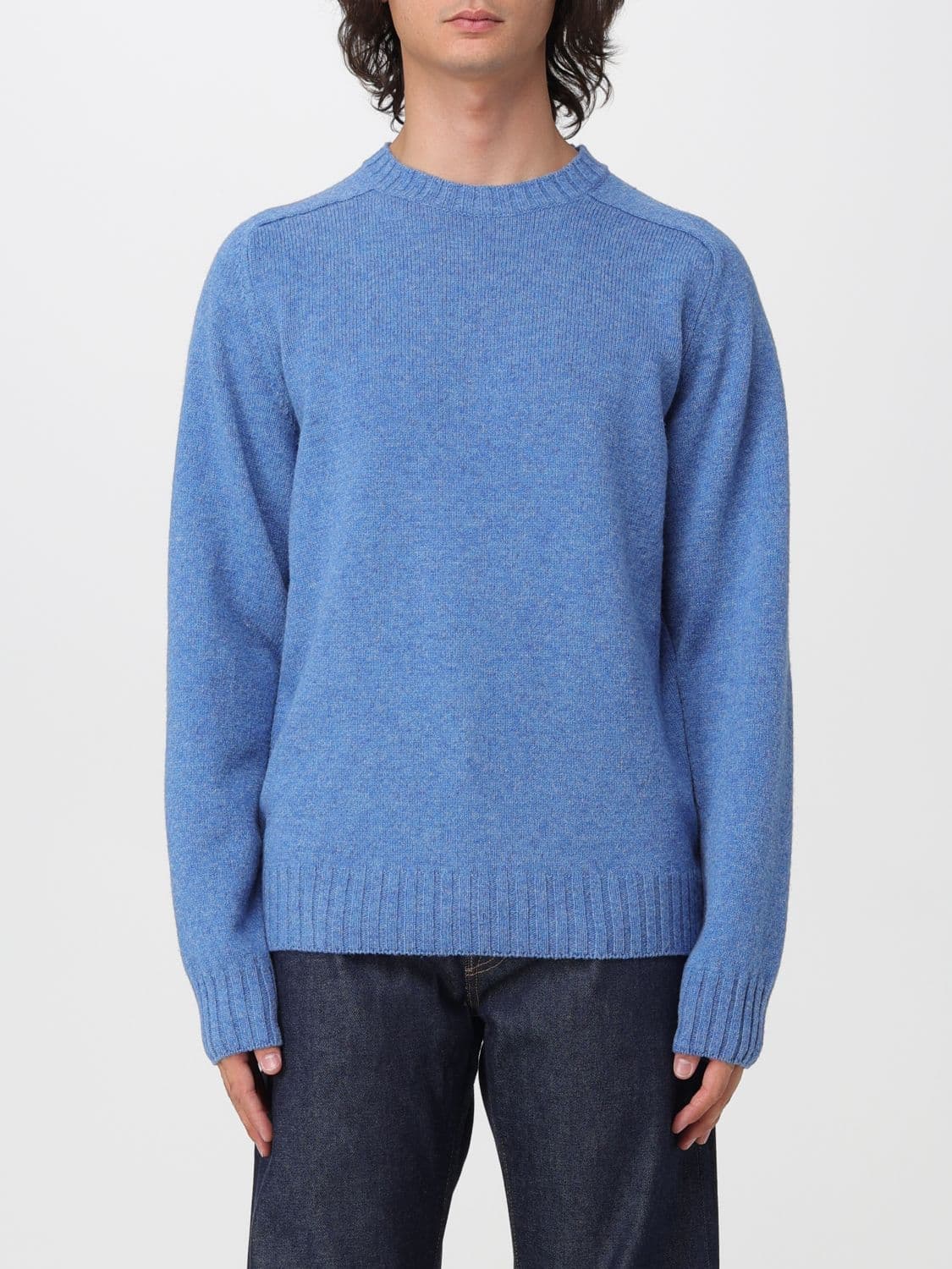 Sebago Long-Sleeve Wool Crewneck Jumper with Ribbed Trims