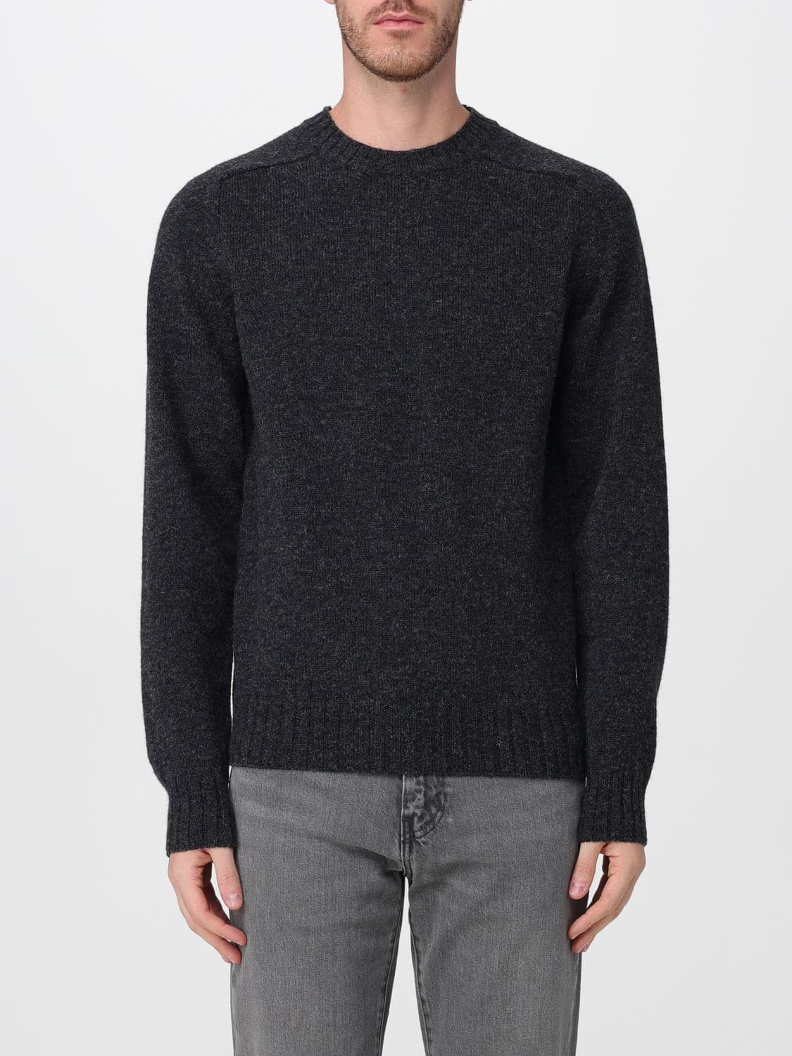 Sebago Long-Sleeve Wool Crewneck Jumper with Ribbed Trims