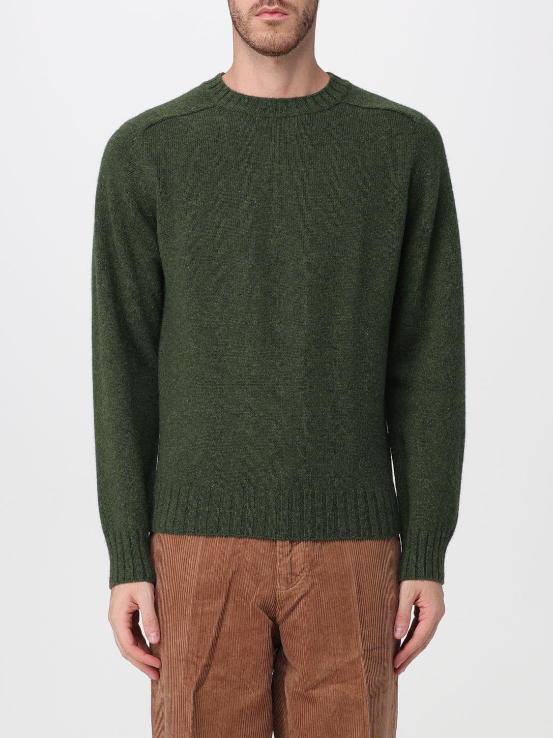 Sebago Long-Sleeve Wool Crewneck Jumper with Ribbed Trims