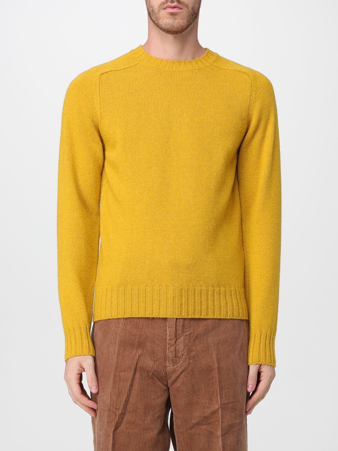 Sebago Long-Sleeve Wool Crewneck Jumper with Ribbed Trims