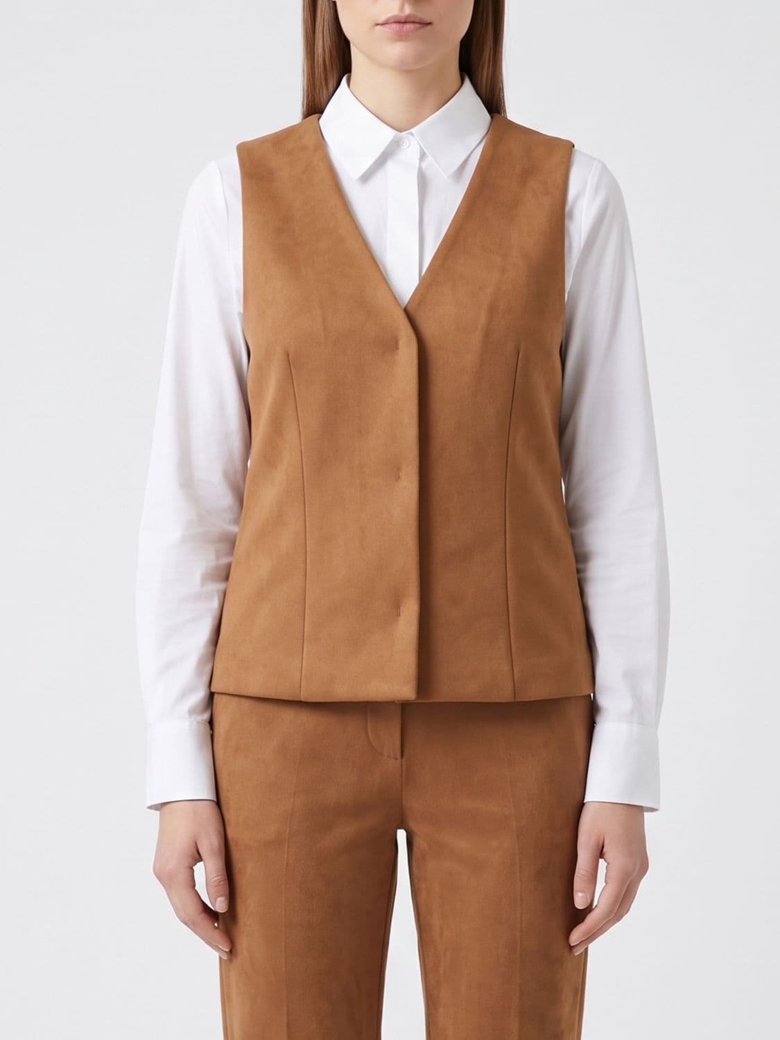 Mm Max Mara Slim Fit Tailored V-Neck Waistcoat