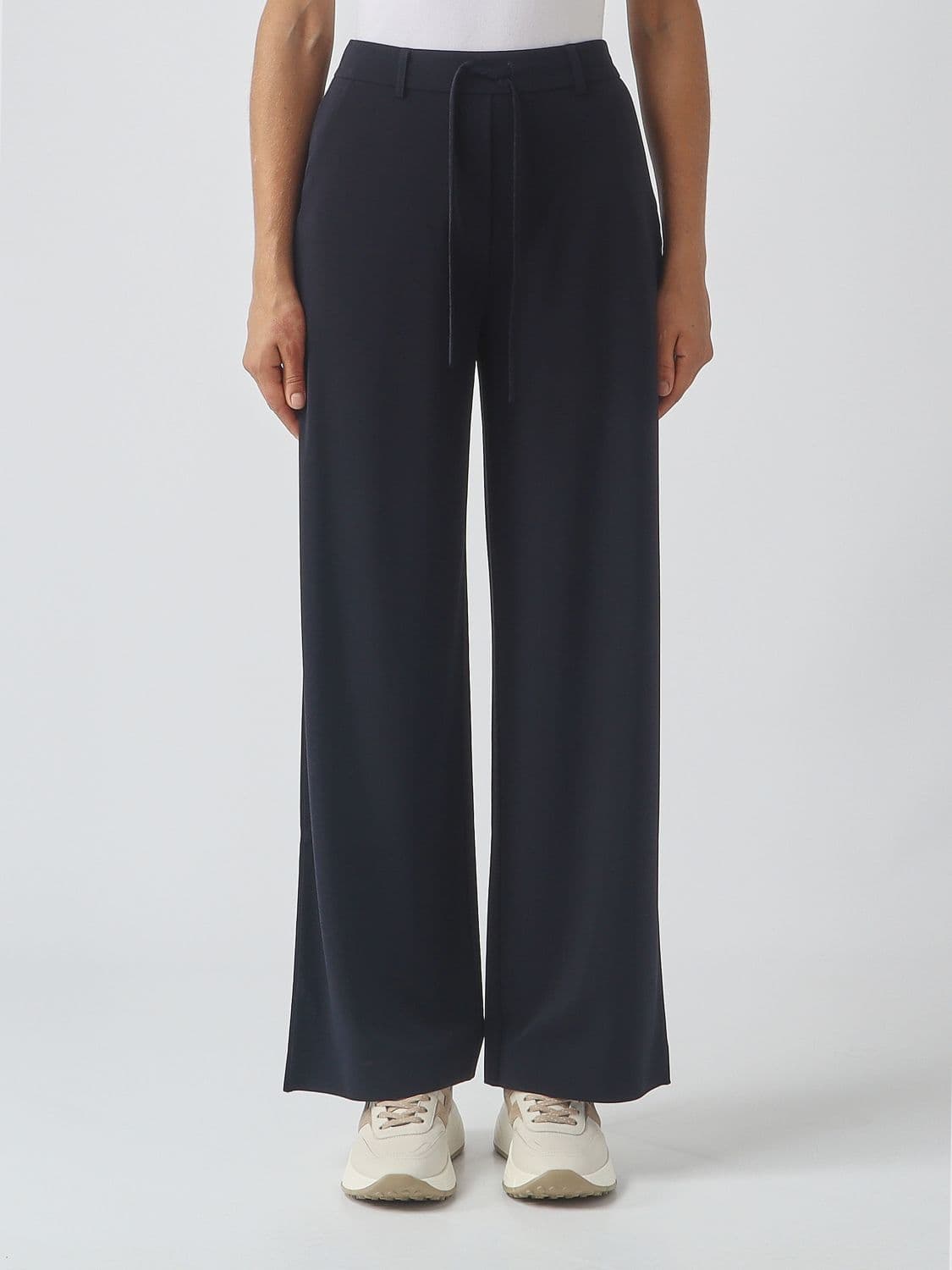 Mm Max Mara Wide-Leg Jersey Jogging Trousers with Drawstring Waist
