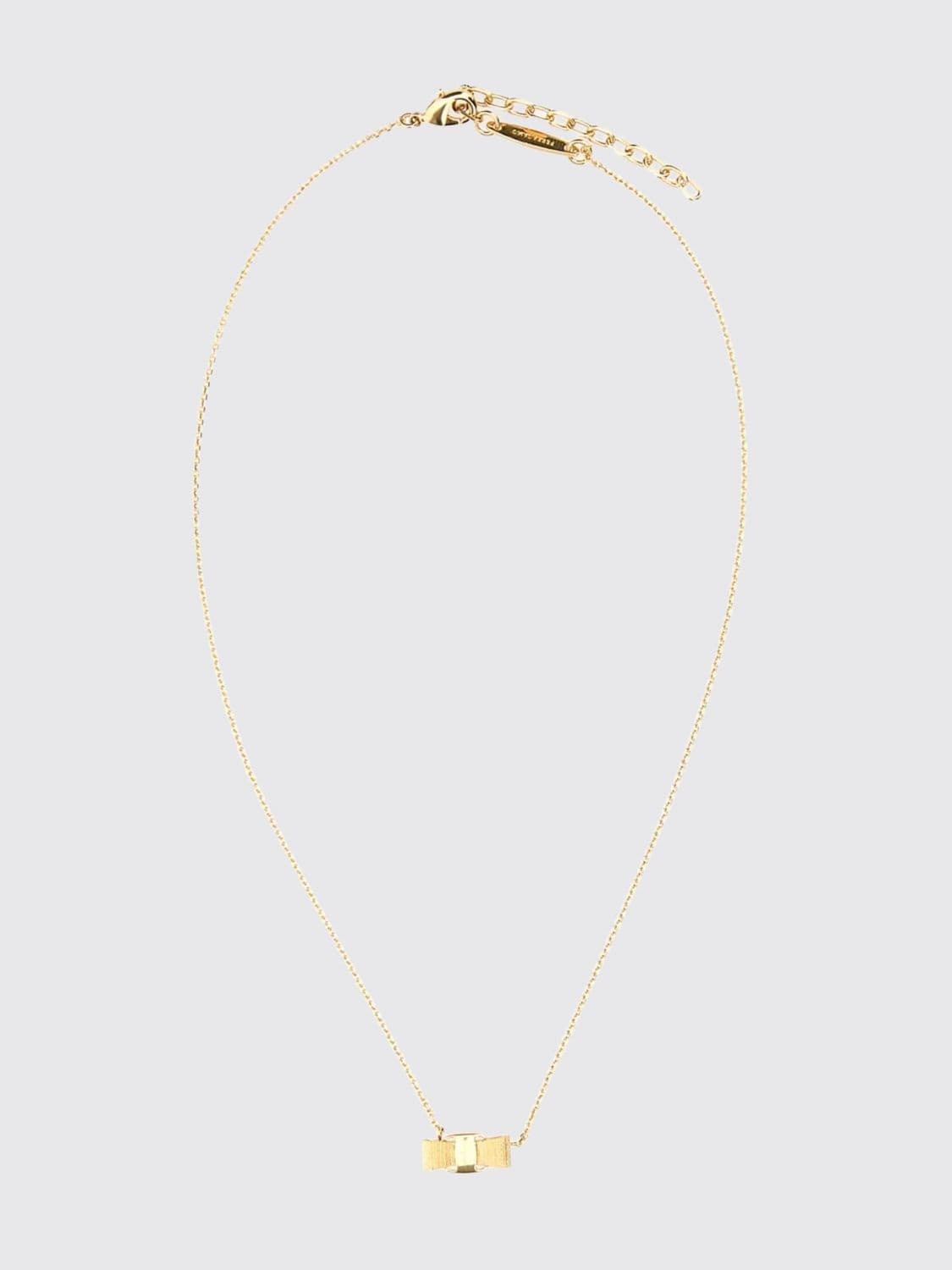 Ferragamo Vara Choker Necklace in Metal with Engraved Logo · OS