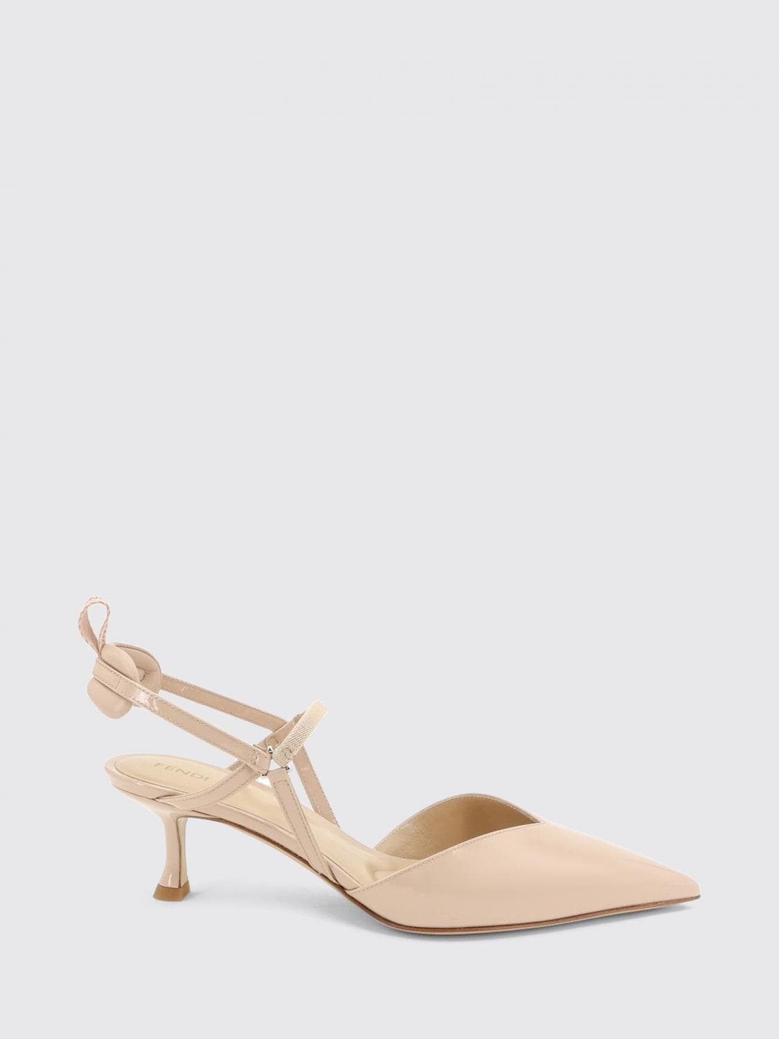 Fendi Very Colibrì Slingback Pumps in Patent Leather with Mid Stiletto Heel