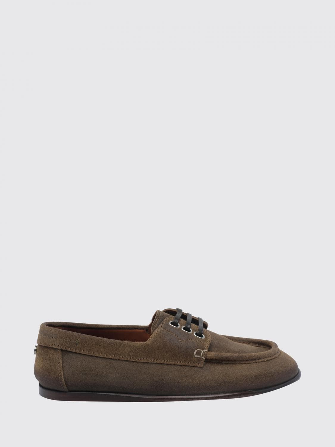 Dolce & Gabbana Suede Derby Shoes with DG Monogram and Leather Sole