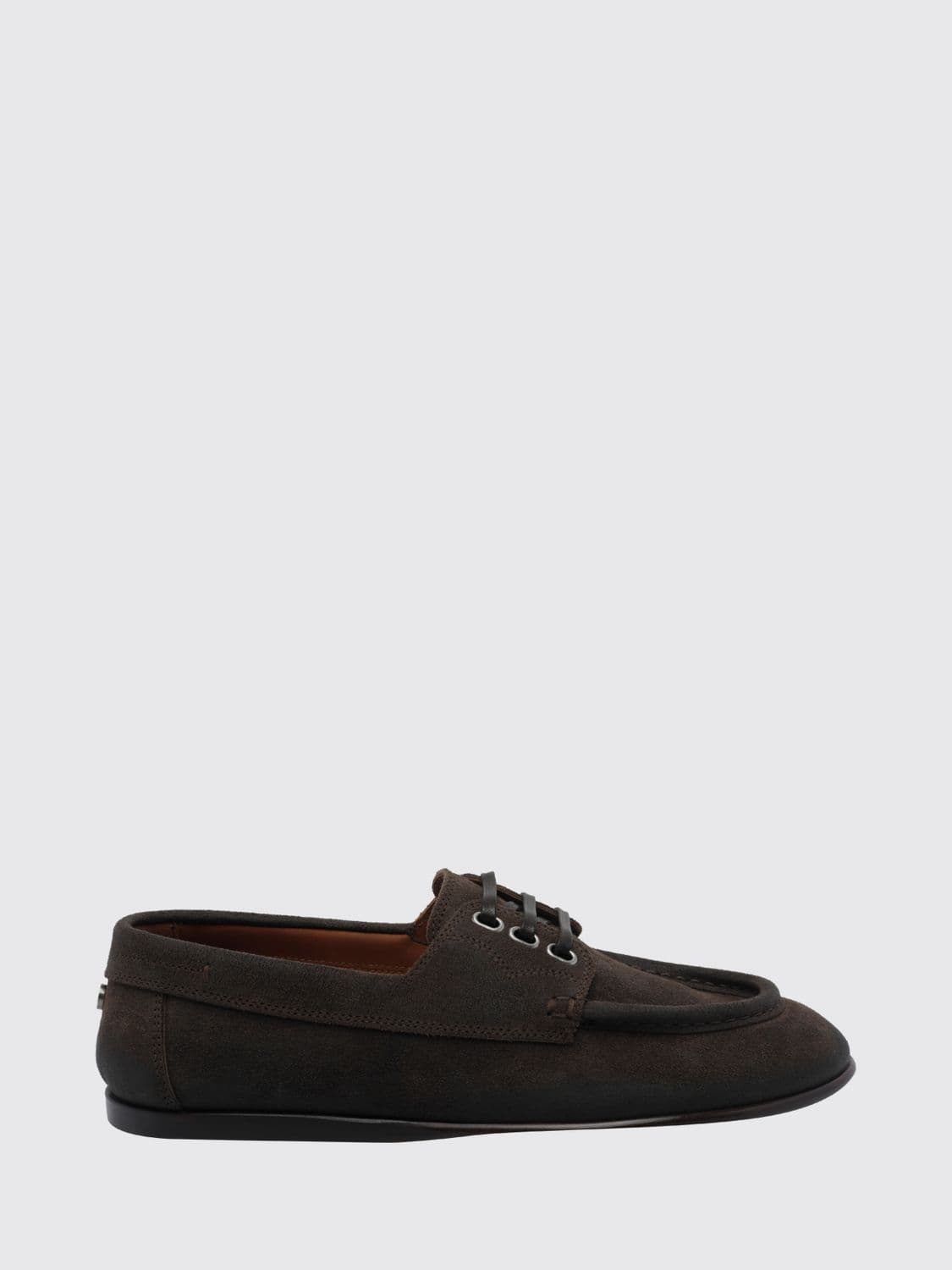 Dolce & Gabbana Suede Derby Shoes with DG Monogram and Leather Sole