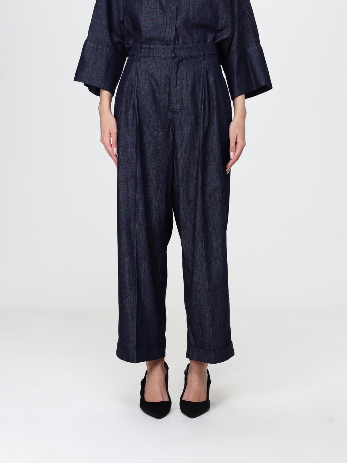 's Max Mara High-Waisted Cropped Denim Jeans with America Pockets