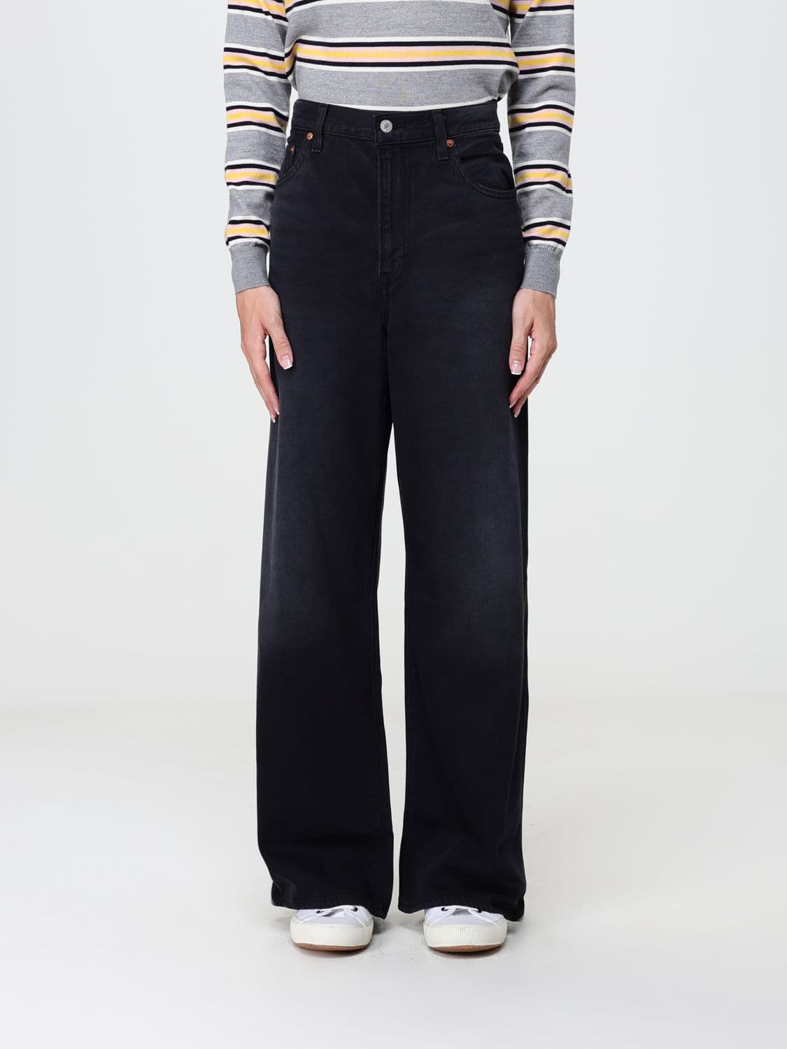 Levi's Ribcage High-Rise Wide Leg Jeans in Cotton Denim