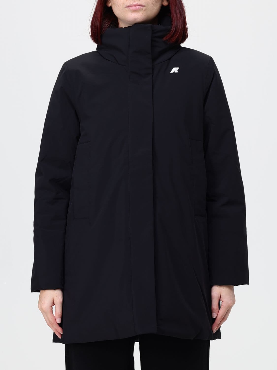 K-Way Marla Short Padded Nylon Windbreaker Jacket with Hood