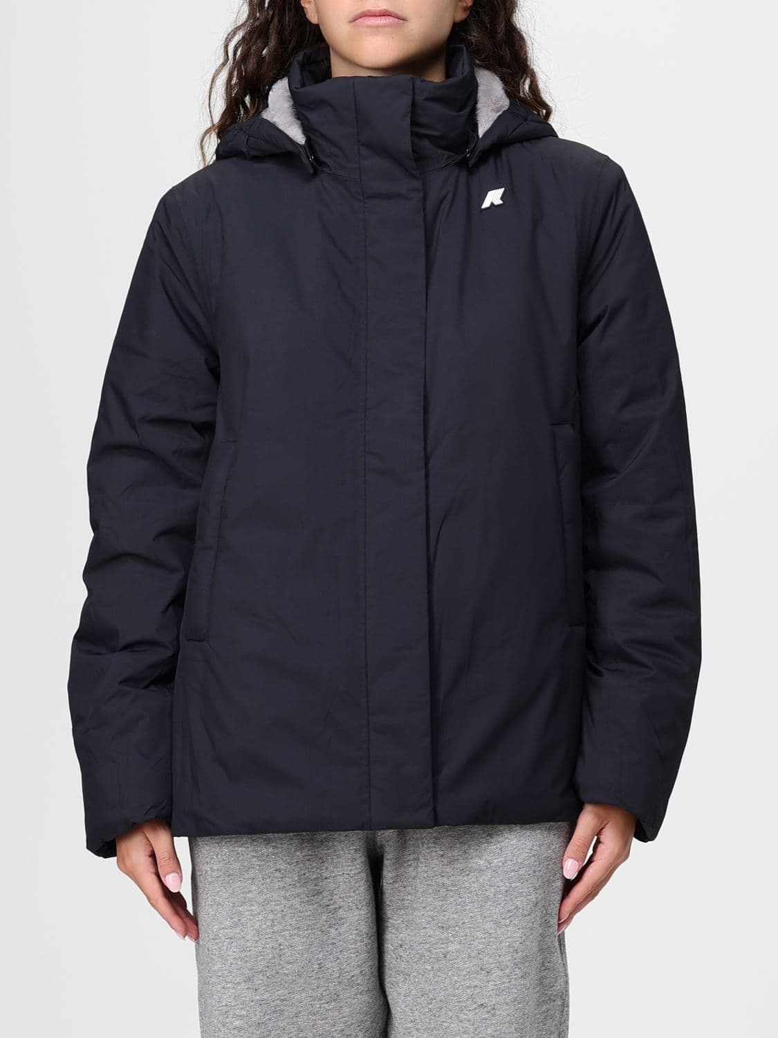 K-Way Marlette Waterproof Short Jacket with Faux Fur Lining