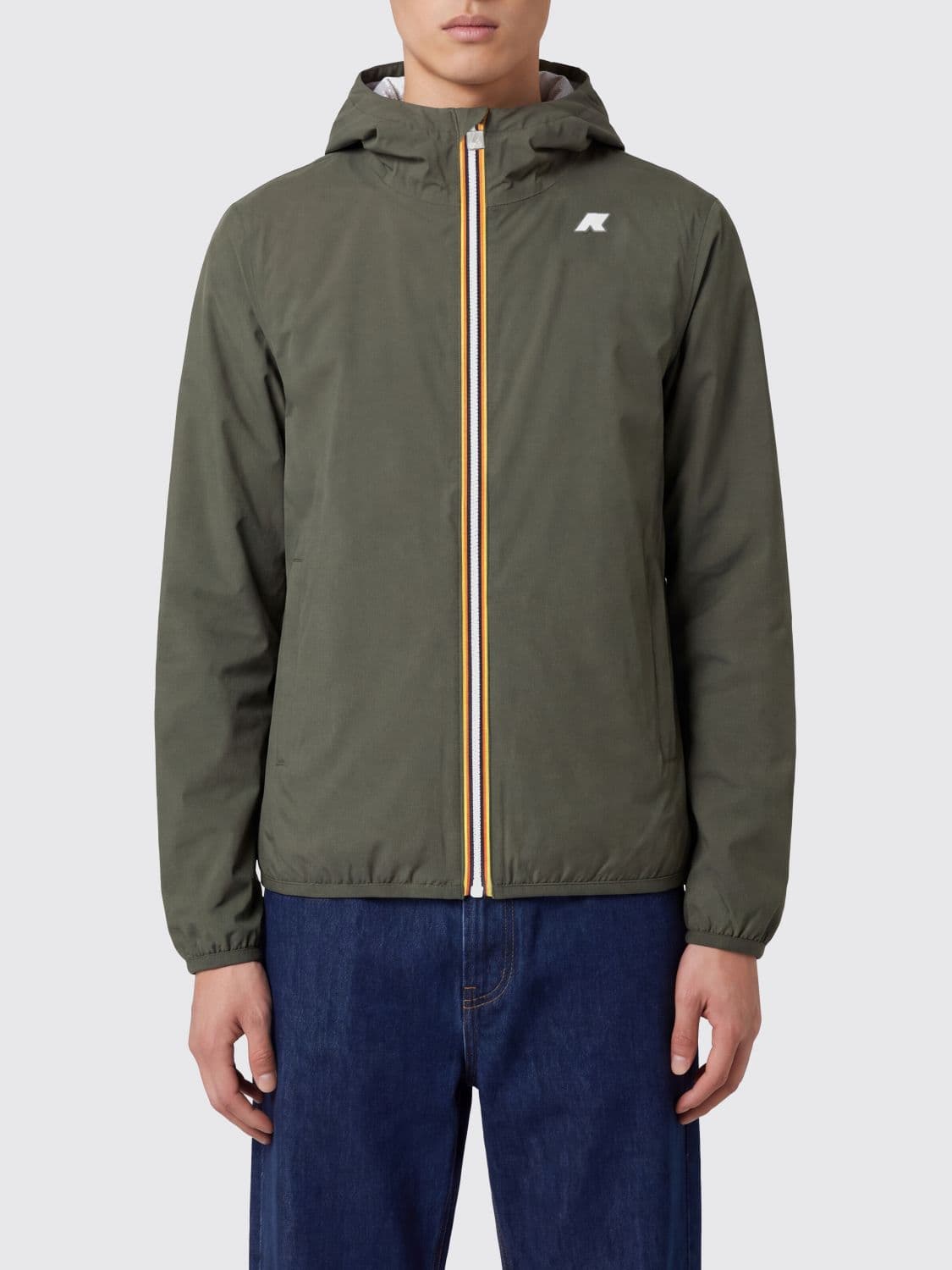 K-Way Reversible Hooded Windbreaker in Recycled Nylon