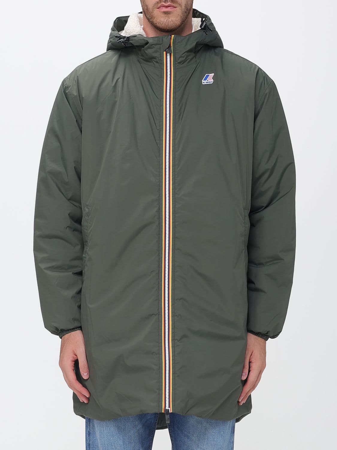 K-Way Le Vrai 4.0 Eiffel East Nylon Parka with Fleece Lining