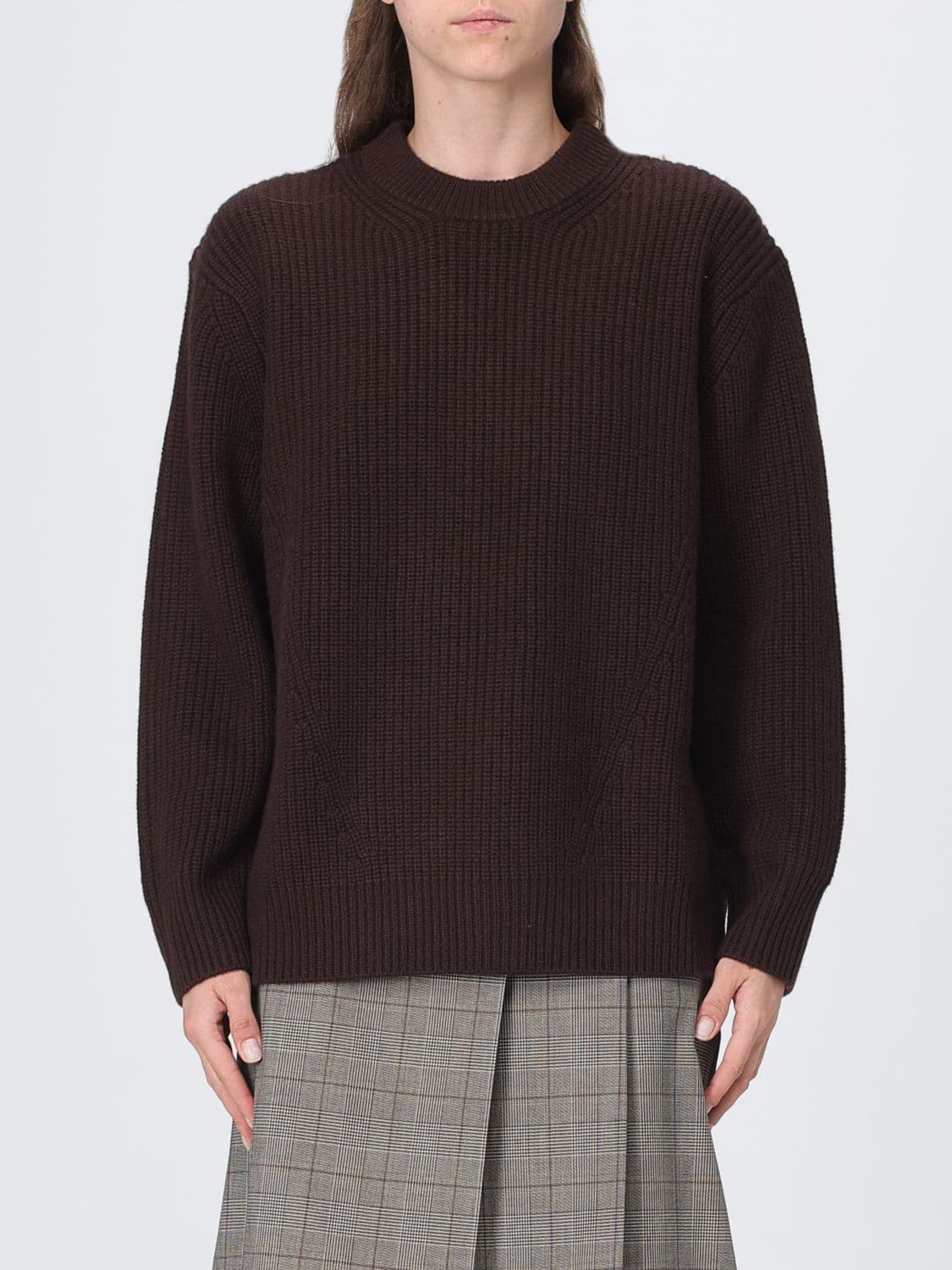 Pinko Relaxed Fit Wool Crewneck Jumper with Dropped Shoulders