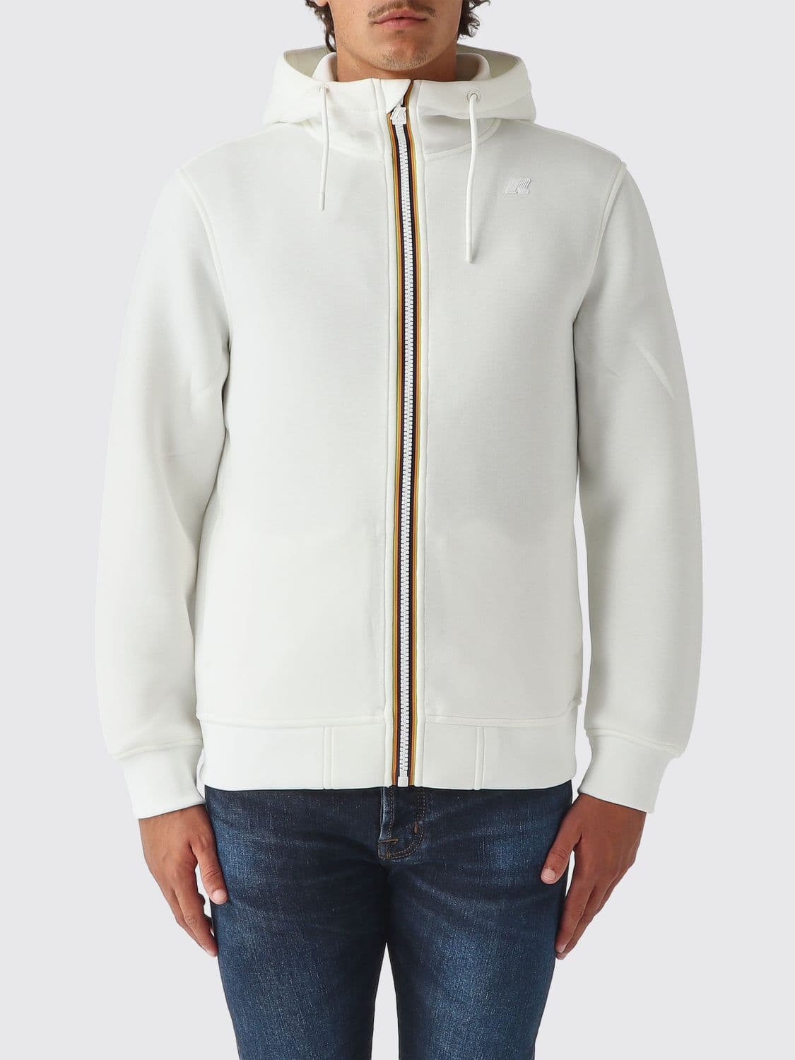 K-Way Men's Zip-Up Hoodie in Stretch Technical Fabric