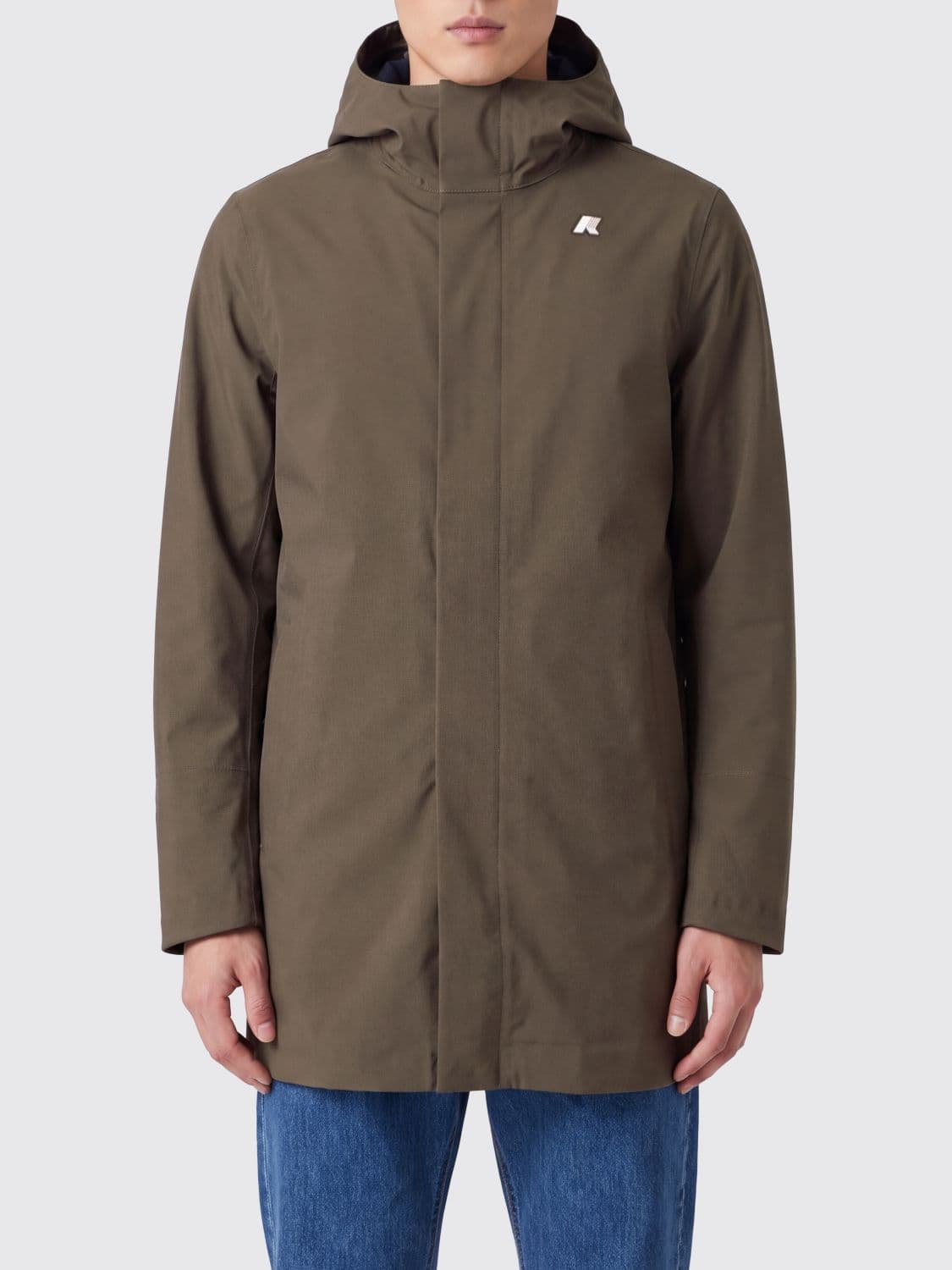 K-Way Marlyn Technical Stretch Fabric Windbreaker Jacket with Hood