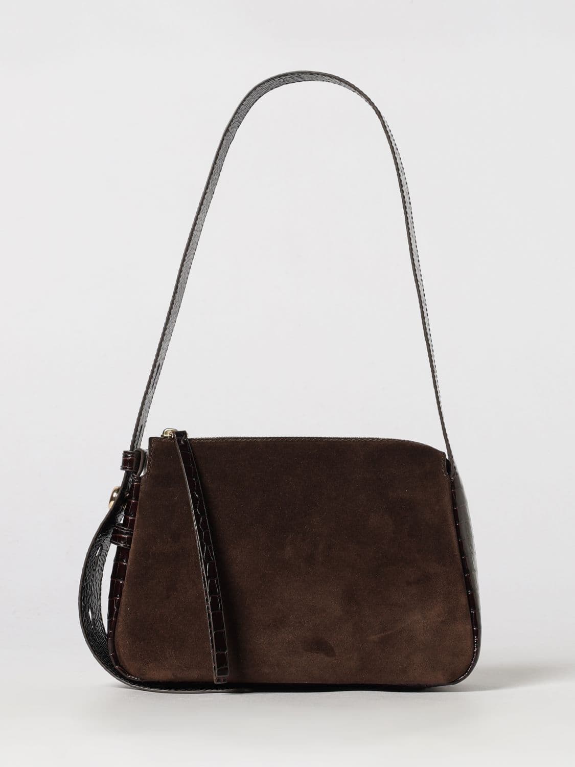 Tory Burch Romy Mini Shoulder Bag in Leather and Suede with Double T Logo · OS