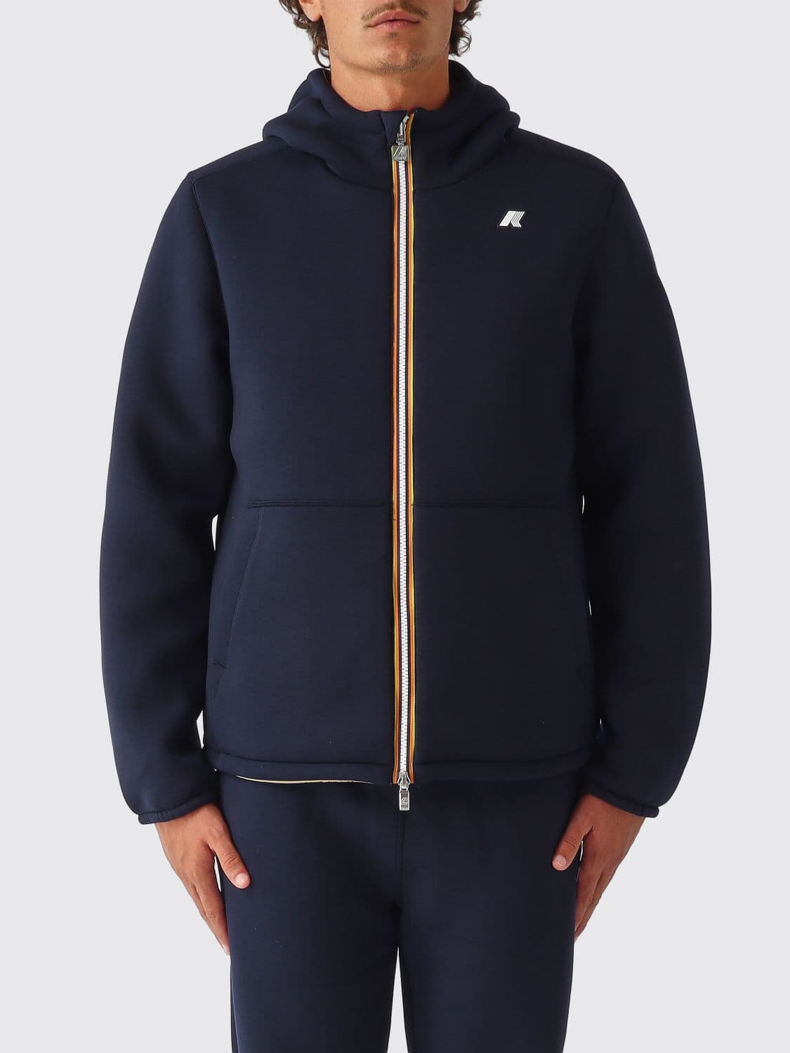 K-Way Reversible Hooded Windbreaker in Recycled Polyester
