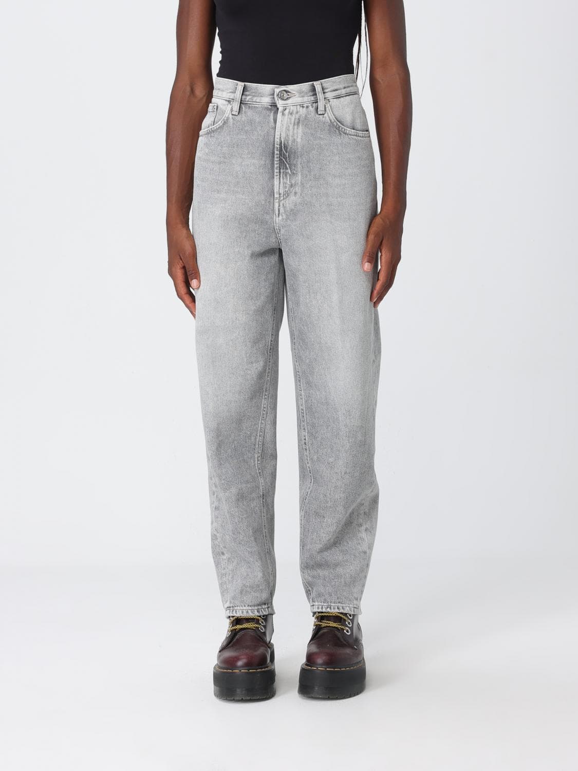Dondup Bessie High-Rise Straight Leg Denim Jeans