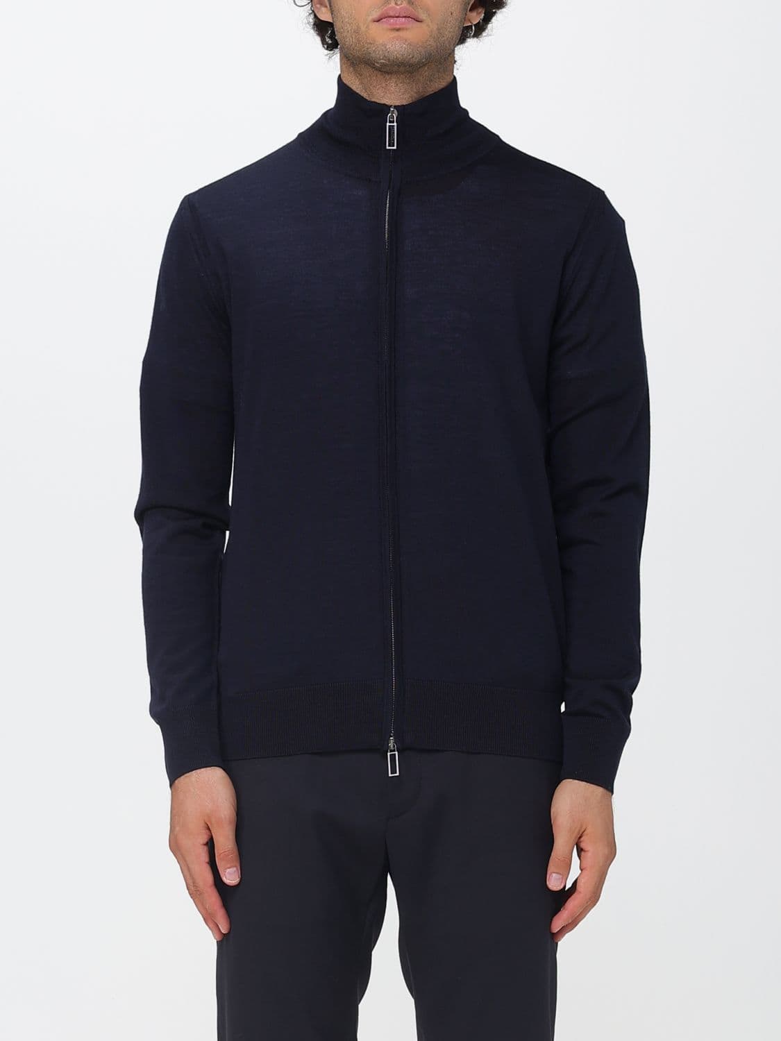 Paolo Pecora High-Neck Wool Zip Cardigan