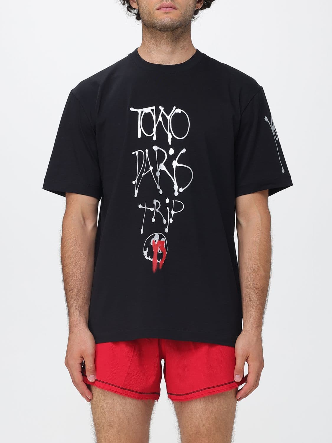 Y-3 Dropped Shoulder BCI Cotton T-shirt with a Graphic Print