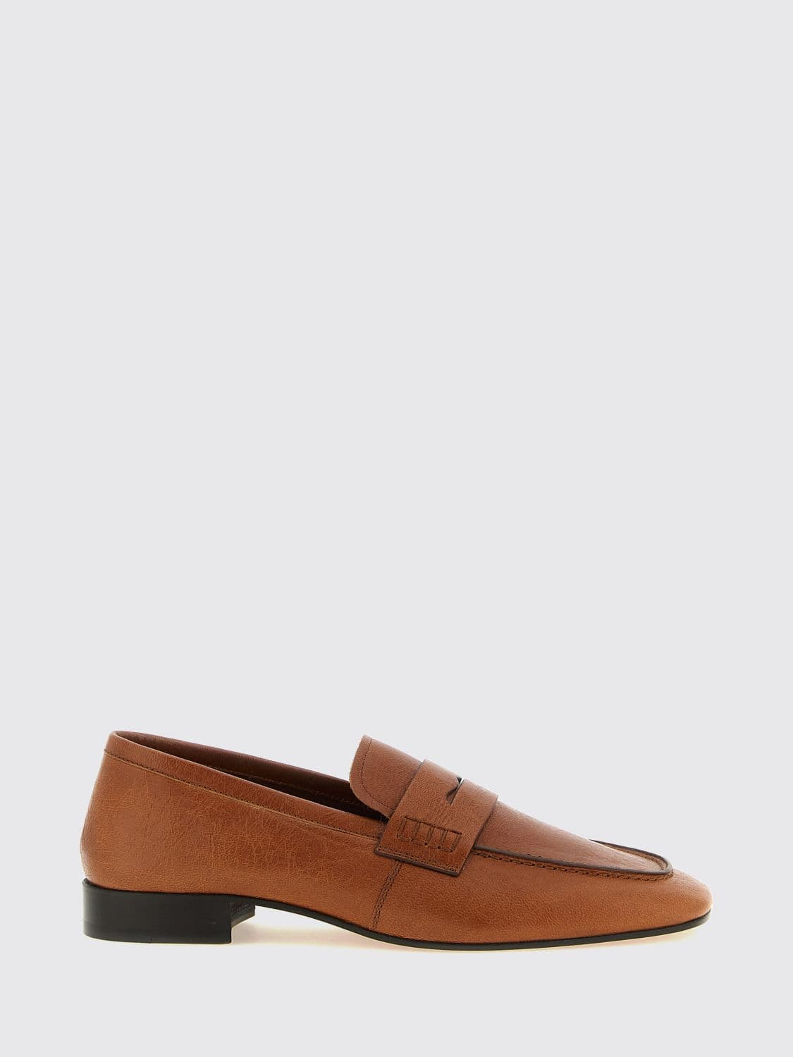 Dries Van Noten Smooth Lambskin Penny Loafers with Round Toe