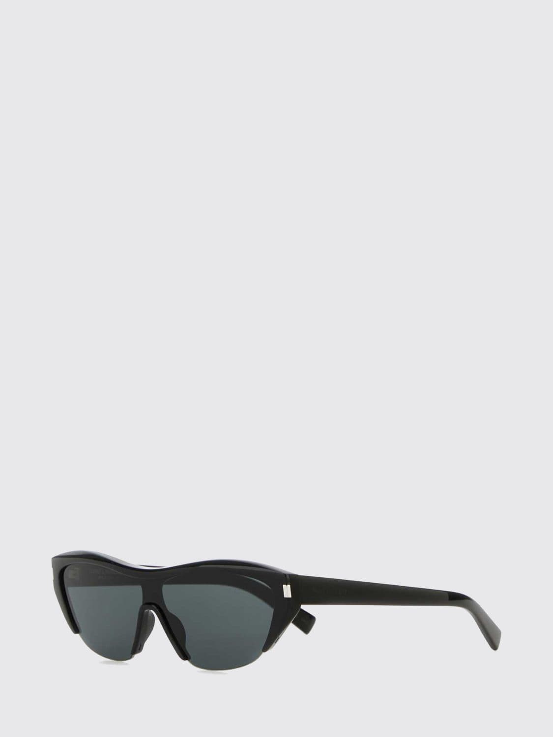 Saint Laurent Black Acetate Cat-Eye Sunglasses with Flared Shape and Nylon Lenses · OS