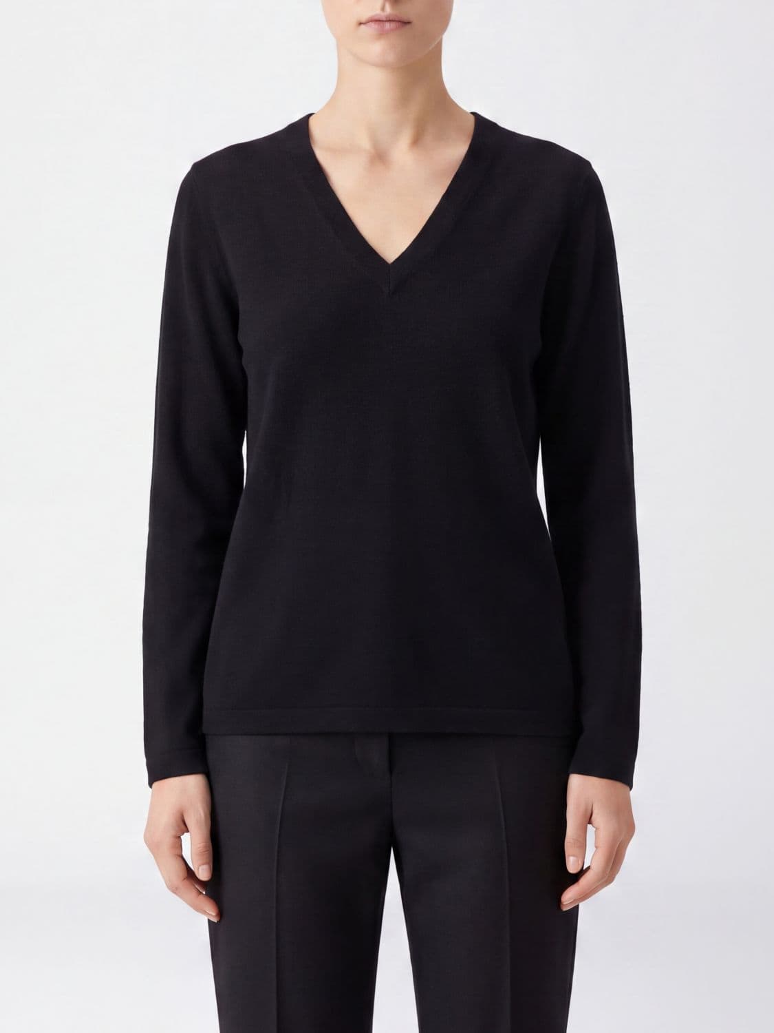 The Row V-Neck Jumper in Pure Cashmere