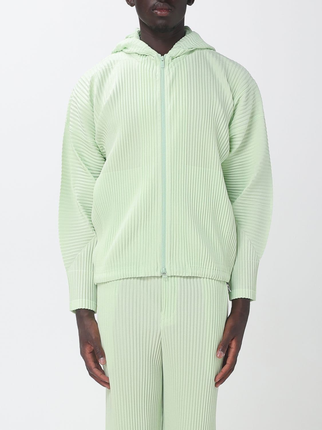 Homme Plisse' Issey Miyake Pleated Crêpe Homme Plissé Issey Miyake Zip-Up Hoodie