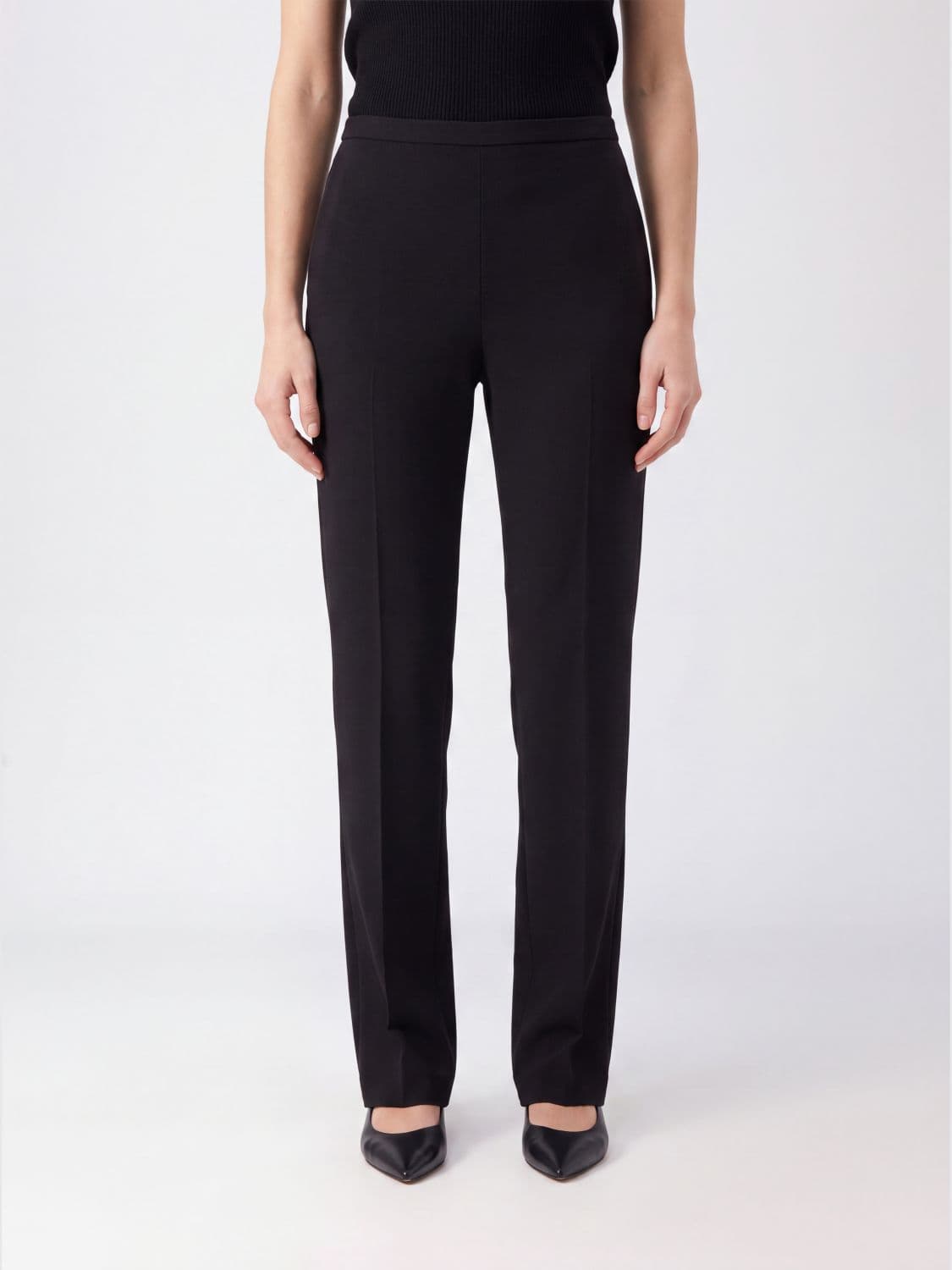 The Row Skinny-Fit Wool Trousers with Side Zip Closure