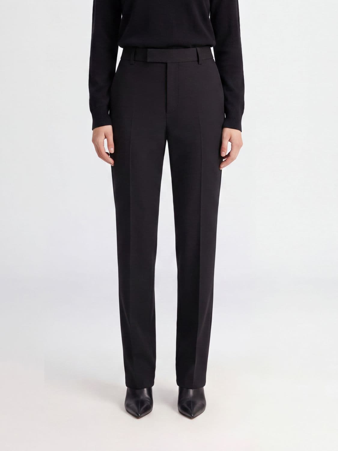 Jil Sander High-Waisted Skinny Tailored Trousers in Virgin Wool