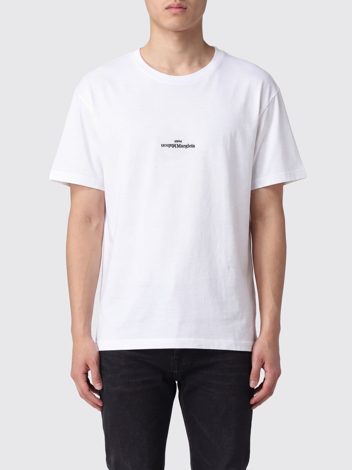 Maison Margiela Cotton T-Shirt with Contrast Logo