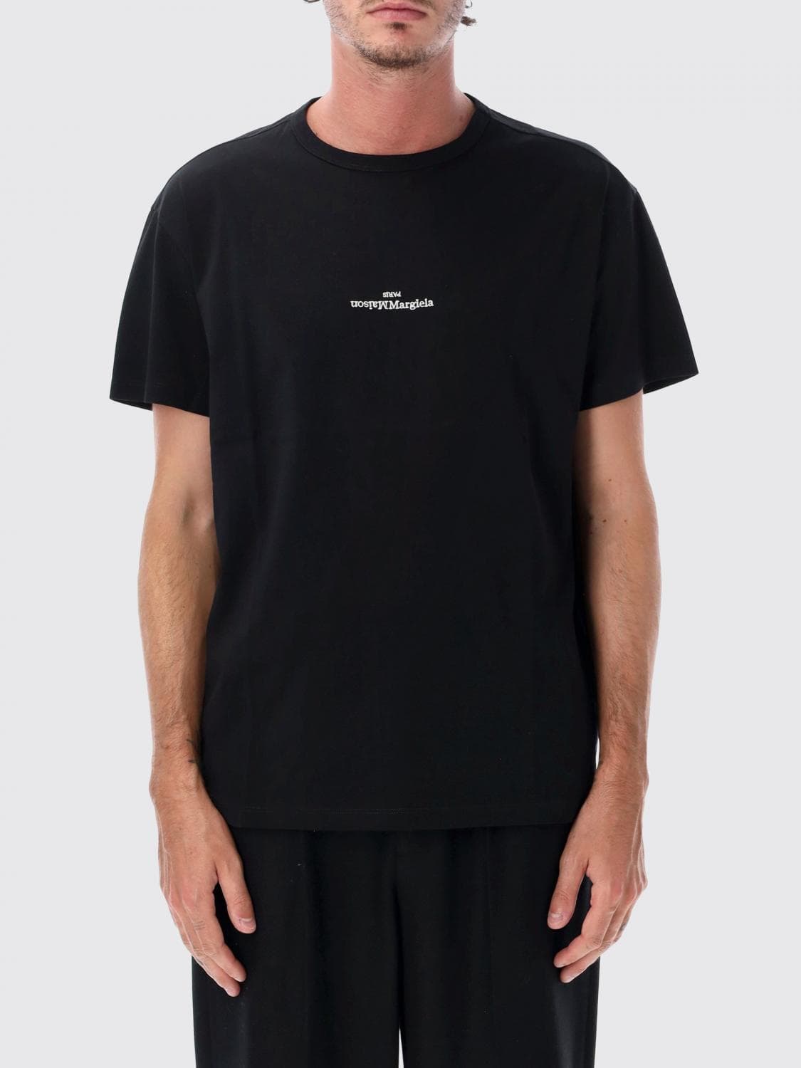 Maison Margiela Cotton T-Shirt with Contrast Logo
