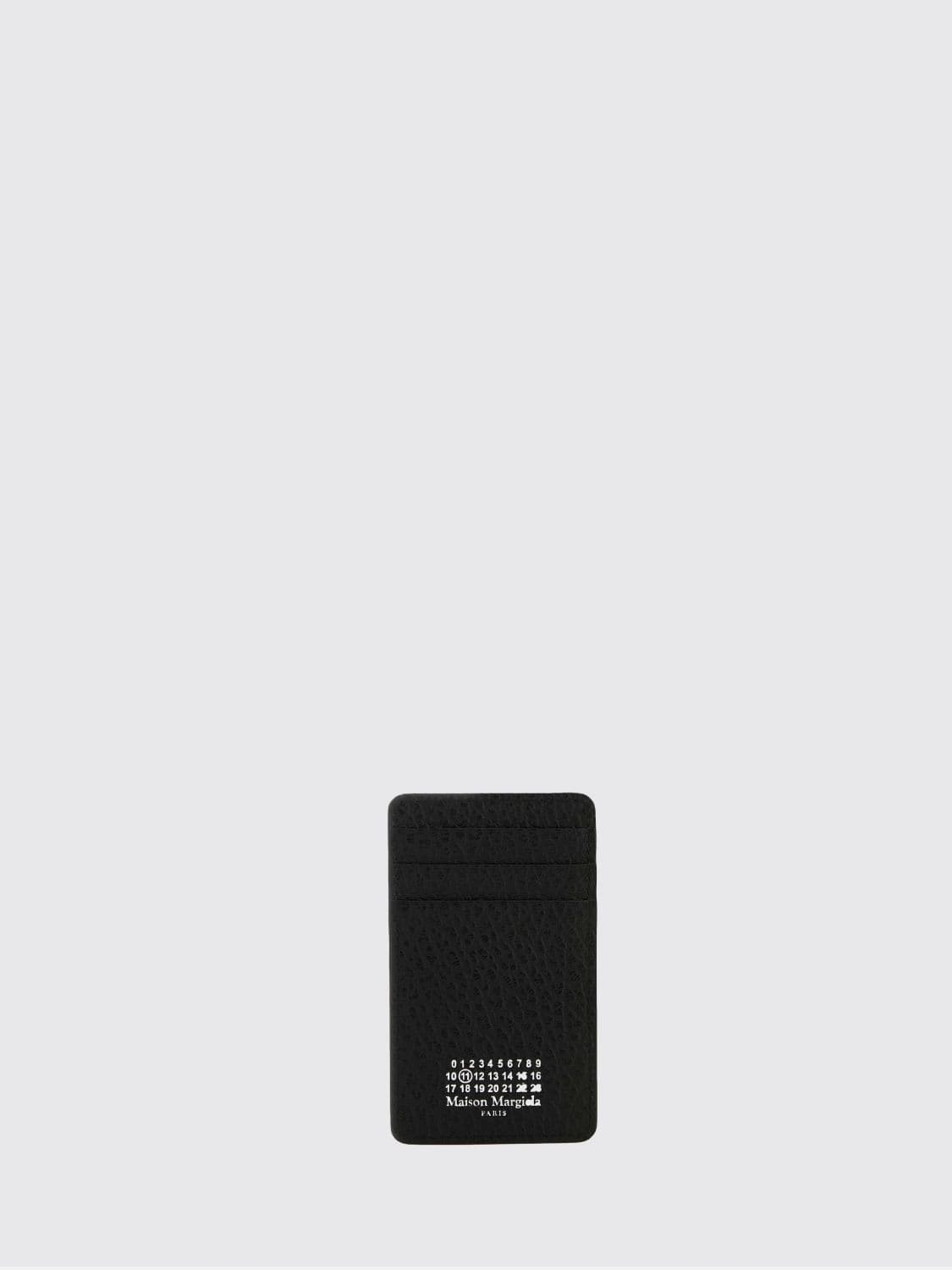 Maison Margiela Grained Leather Card Holder with Contrast Logo · OS